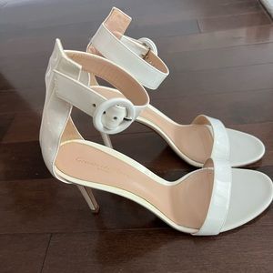 Gianvito Rossi 85mm strap sandals in white patent